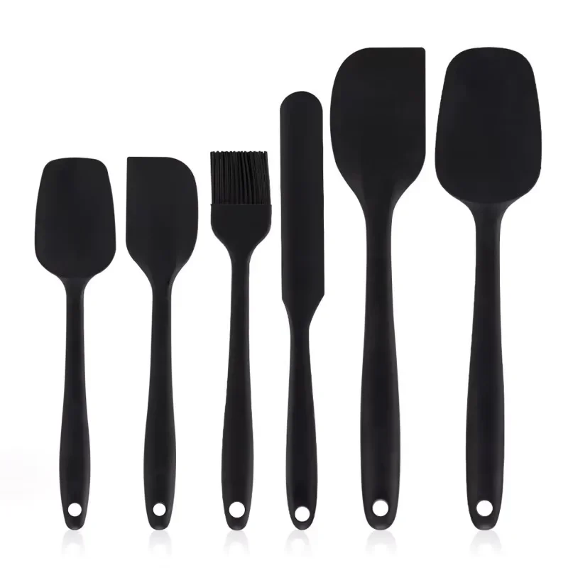 6pcs Kitchen Bakehouse Cream Spatula Bbq Brush Set Silicone Kitchenware Cake Spatula Baking Set Tools Spreading knives Gauze