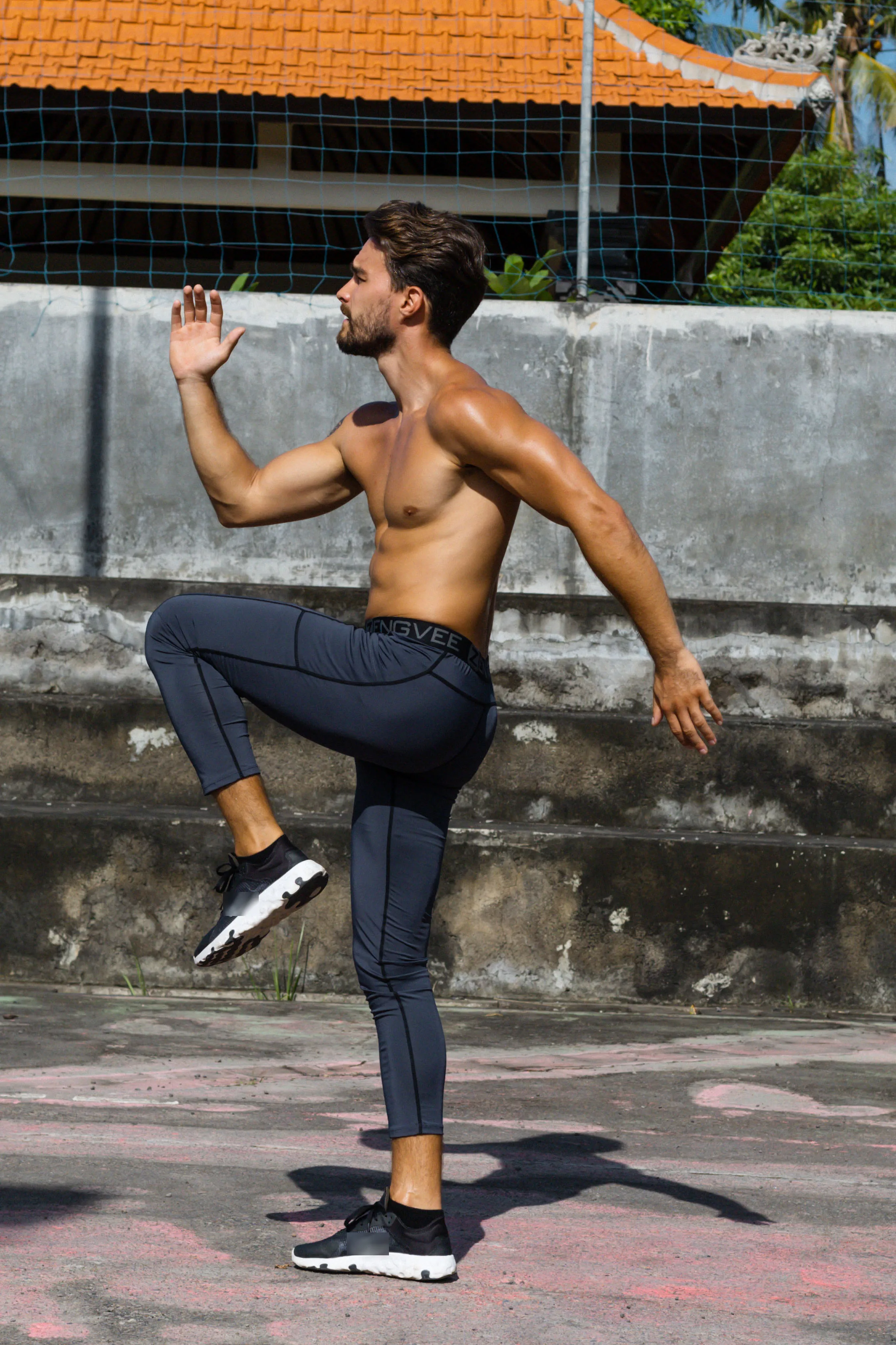 2 Pack Compression Tights Mens Running Leggings Cool Quick Dry Base Layer Sport Workout Jogging Pants