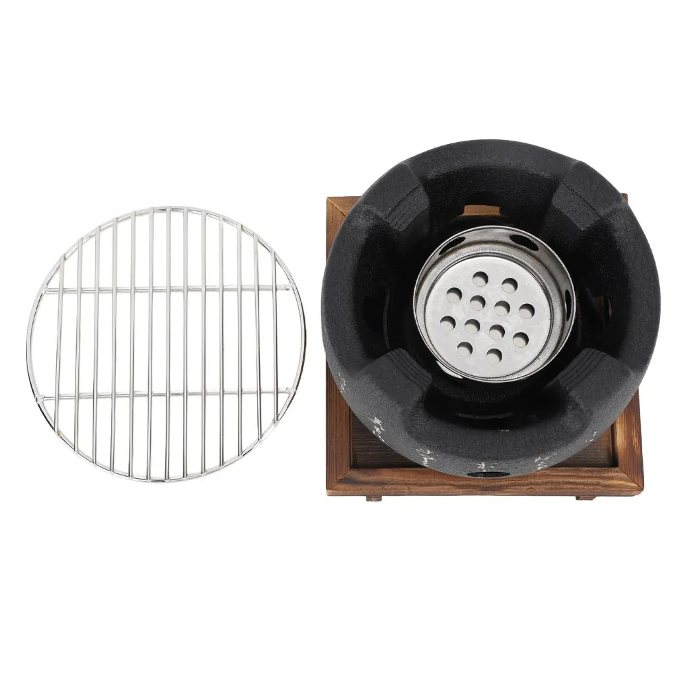 Japanese text mini barbecue grills charcoal grill small charcoal stove grilled rice cake stove large round text BBQ