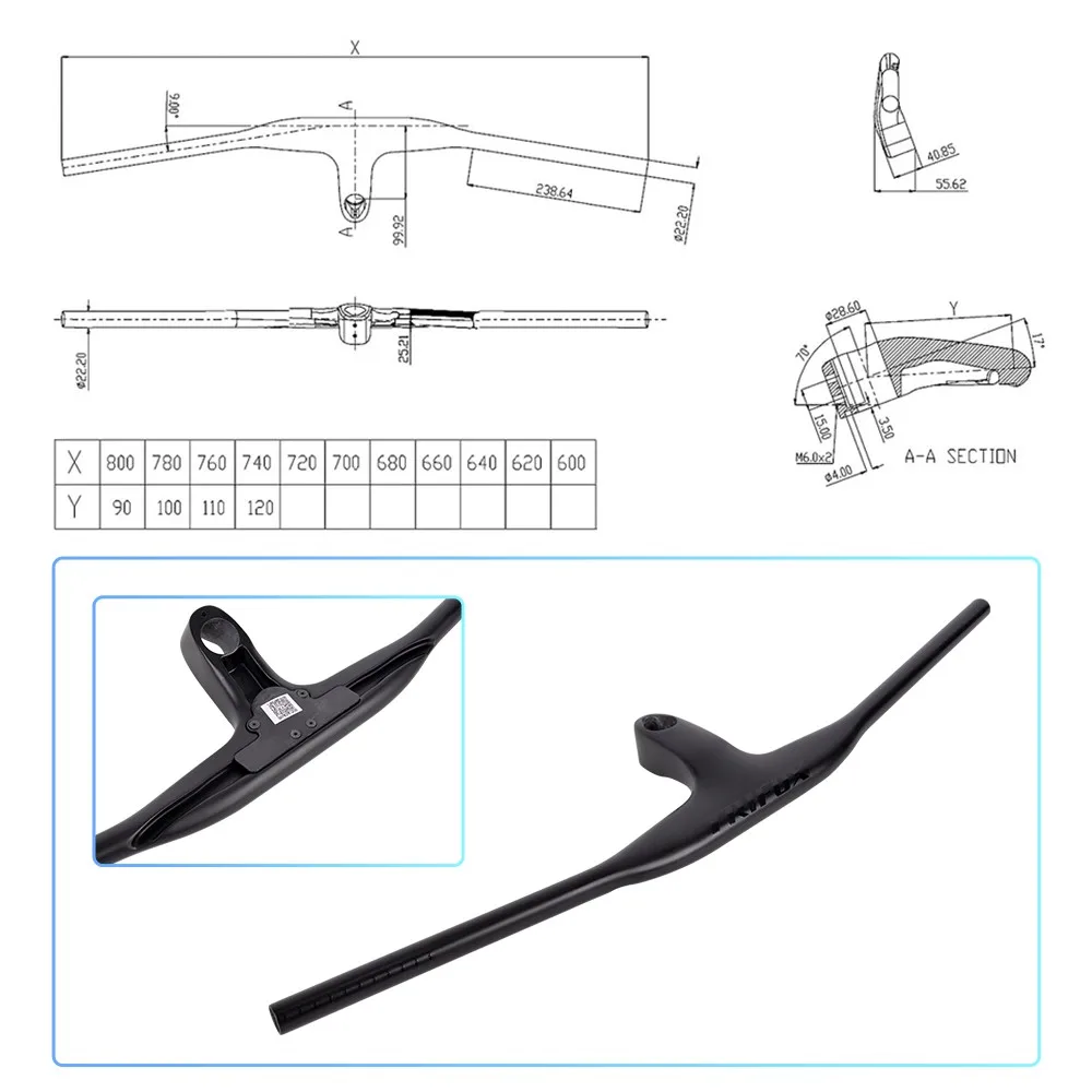 TRIFOX T800 카본 MTB 프레임셋 ? 29er, 부스트 148mm, 전체 내부 케이블 라우팅, 매칭 카본 포크 포함