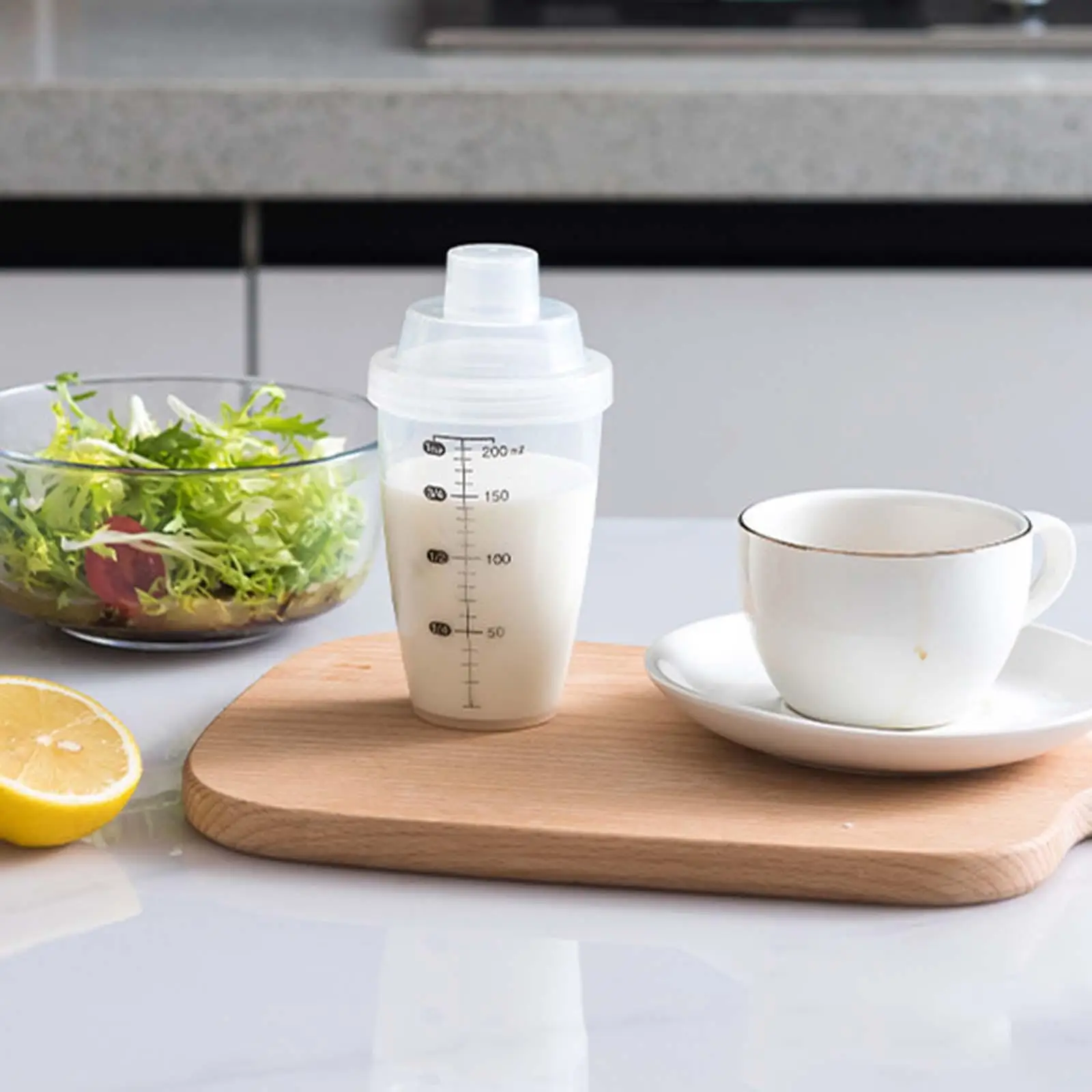 Versatile Protein Shaker Bottle with Measuring Scale for Mixing Powders and Beverages