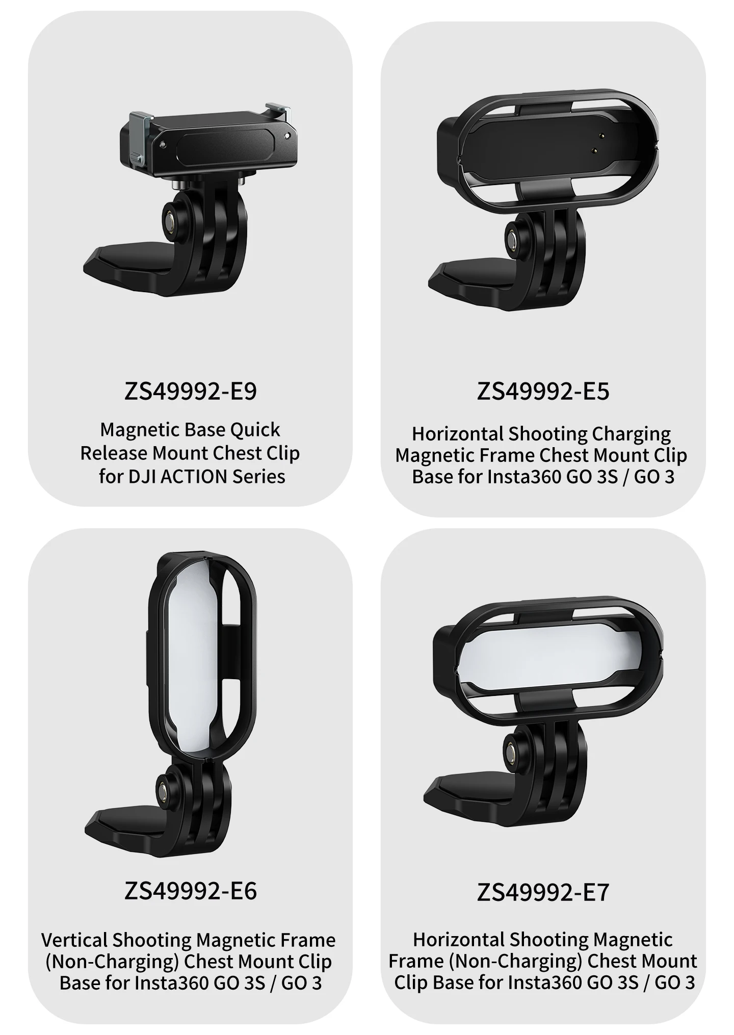 Magnetischer Basisadapter, Schnellverschluss, Brusthalterung, Clip-Basis, Stativhalterung, Typ C-Anschluss, Ladehalterung für DJI ACTION 2 – Detail 15