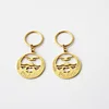 2022  Kiribati Flag Earrings for Women Girls 24K Gold Color Stainless Steel  Jewelry Gift 2
