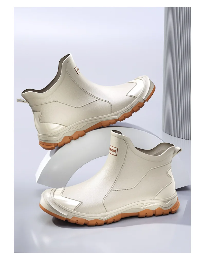 New Outdoor Non-slip Light Shoes Men Rain Boots Waterproof Rubber Fishing Shoes Durable Waterproof Rubber Fishing Shoes 39-45