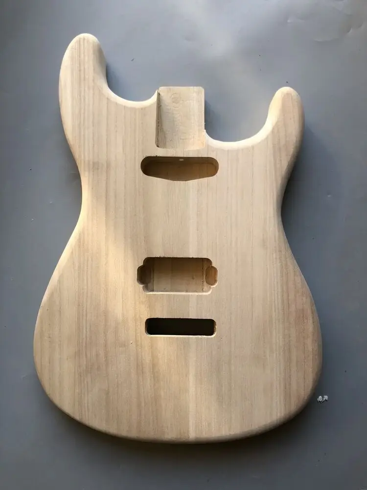 Yinfente ST Unfinished Strat Electric Guitar Body Paulownia Wood High