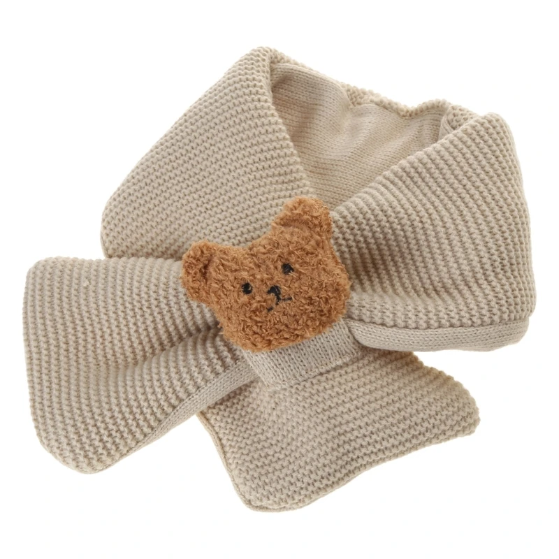 Warm Winter Scarves Bear Scarf Kids Boy Girl Soft Wool Thicken Neck Cover 0