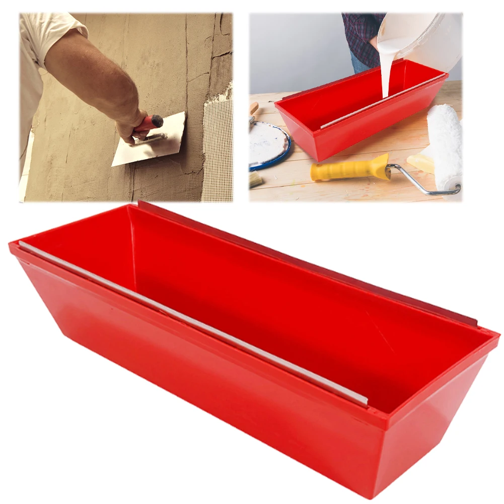 Plastic Drywall Mud Pan Scraping Bar Plastic Mud Pan Spatula Drywall Pans Lightweight Tool for Quicker Knife Cleaning
