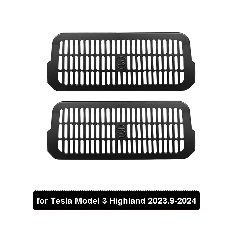 2pcs for Tesla Model 3 Highland 2026 Air Outlet Protect Cover Under Seat Anti-dust Modified Parts Model3 Interior Accessories