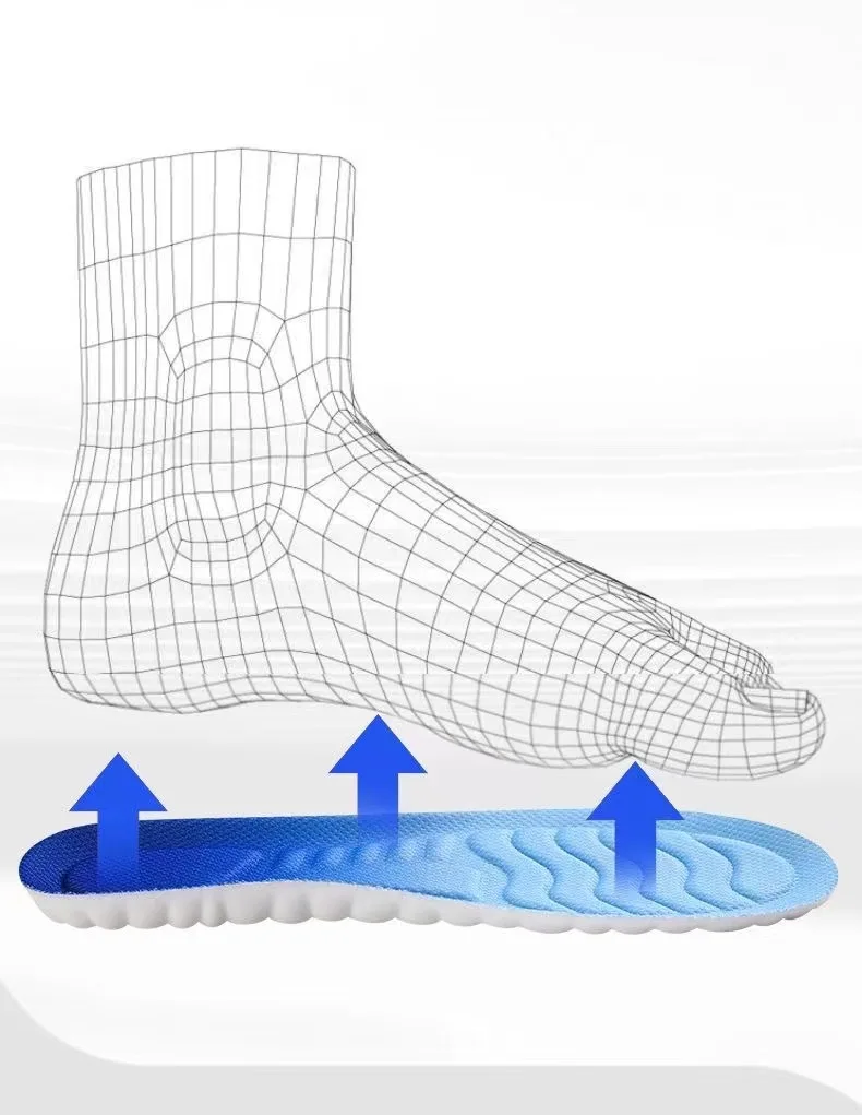 4D Cloud Technology Sport-Einlegesohlen für Schuhe, EVA-Sohle, weich, atmungsaktiv, Stoßdämpfung, Kissen, Laufen, orthopädische Pflege-Einlegesohlen – Detail 8