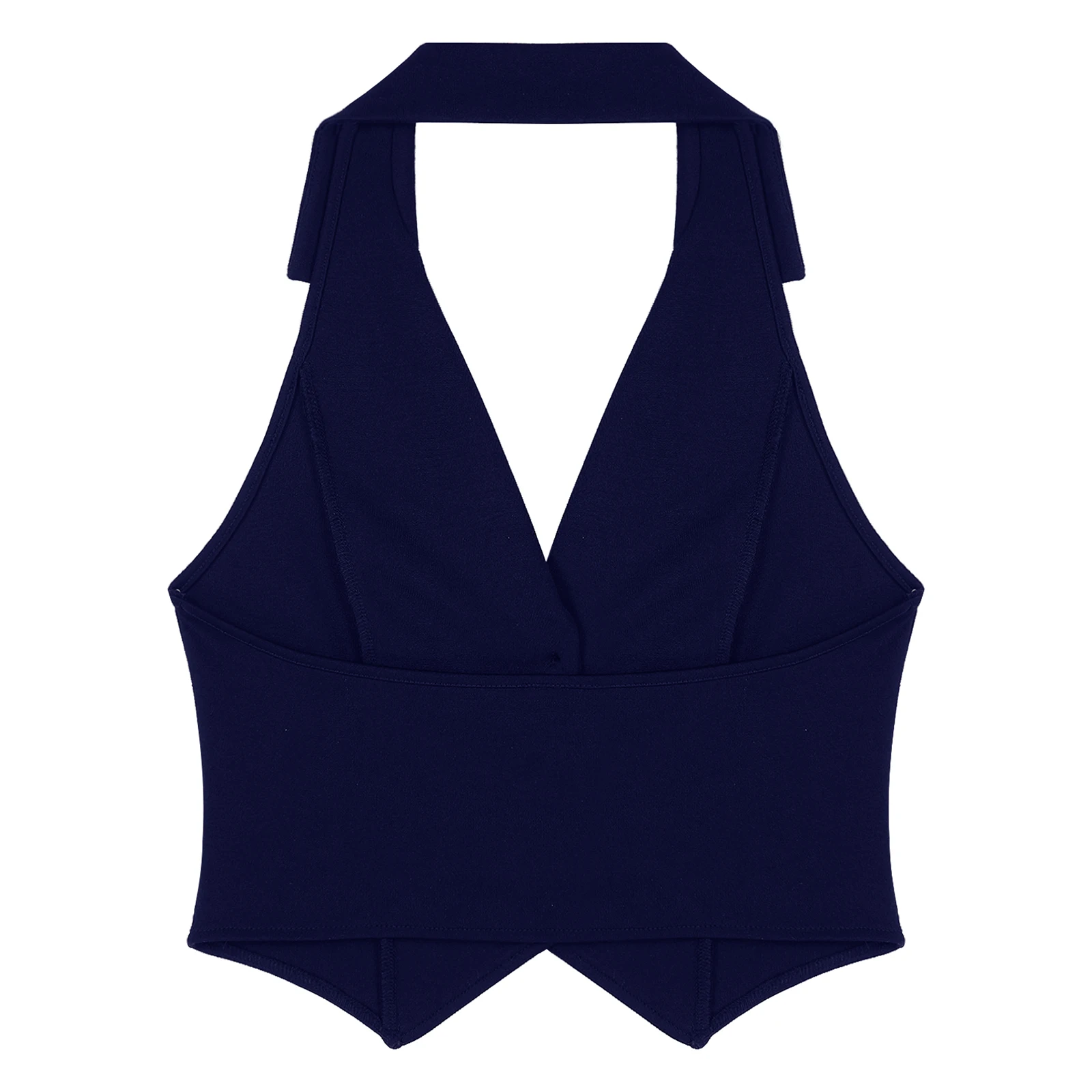 Women's Vests Halter Neck Office Ladies Crop Tops V-Neck Formal Elegant OL Waistcoat Suits Vest Business Work Wear Mujer 6