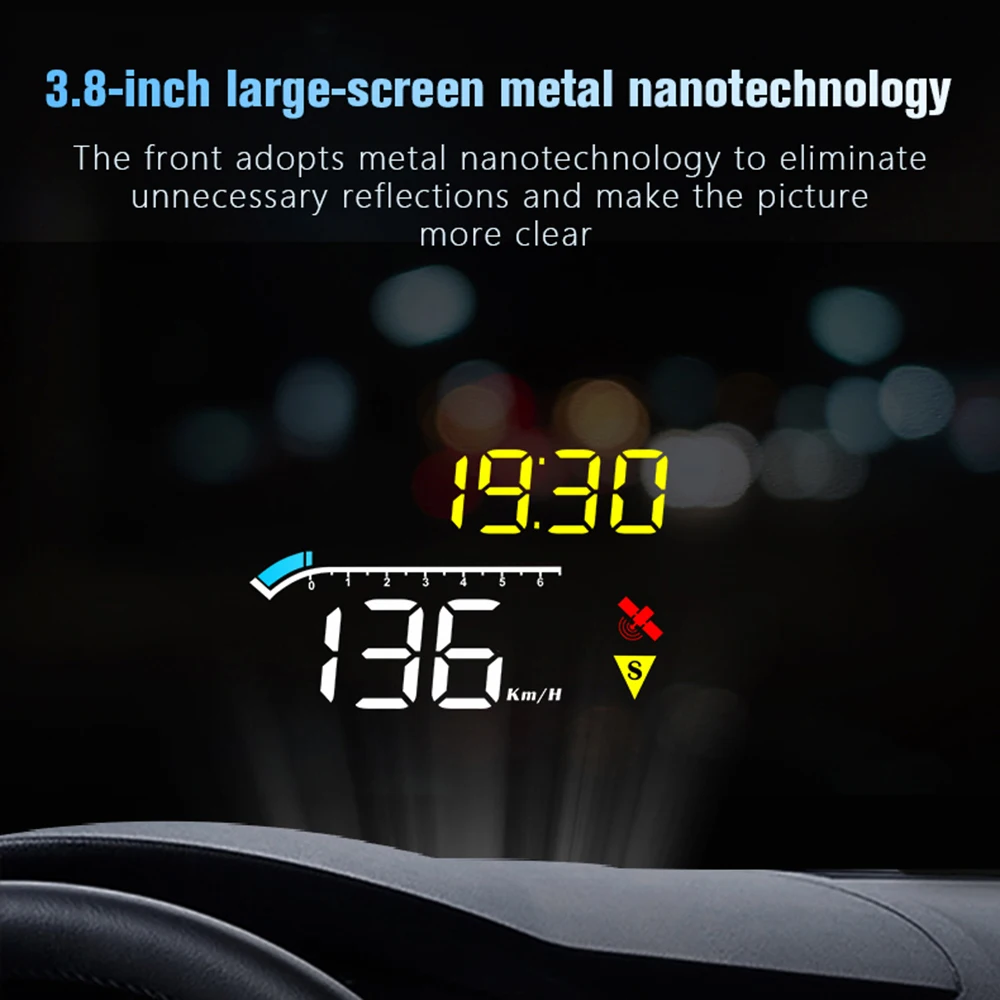 앞유리 프로젝터 M17 OBD GPS 헤드업 디스플레이, 모든 차량용 HUD 속도계, 자동차 전자 액세서리, 미니