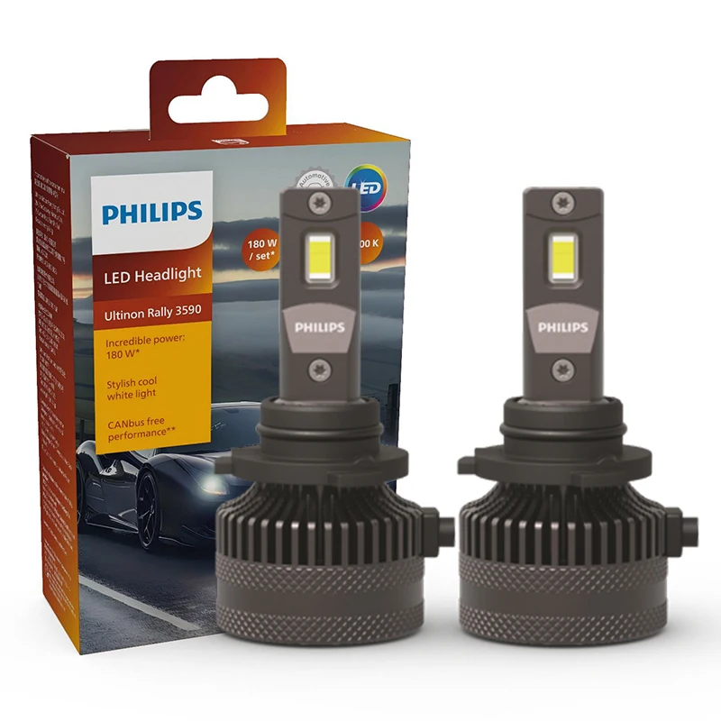 ตัวเลือกสินค้า หลอดไฟ LED กำลังสูง Philips 15000lm แสงขาว 6500K สำหรับรถยนต์ H4/H7/H8/H11/HB3/HB4/H19/HIR2/H1