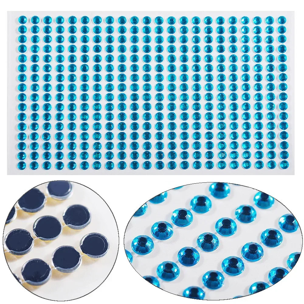 JZK Surtido De Gemas Autoadhesivas De 2,5 A 6 Mm Para La Cara, Diamantes De Imitación Para Maquillaje Facial, Pequeñas Gemas De Ojos Adhesivas, Joyas Faciales Para Festivales, Fiestas, Color Blanco