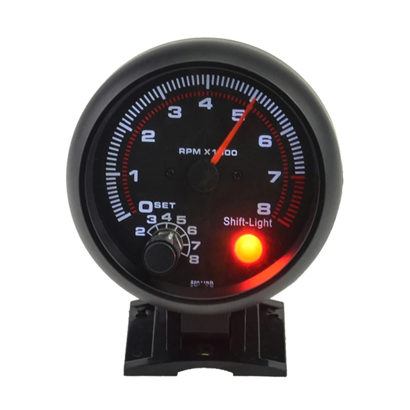 3.75'' Automobile Refitted Instrument Light Tachometer 0-8000 Pointer Tachometer 92mm Gauge Measure the RPM of Engine Tachometer Gauge Engine Tachometer Tachometer Meter