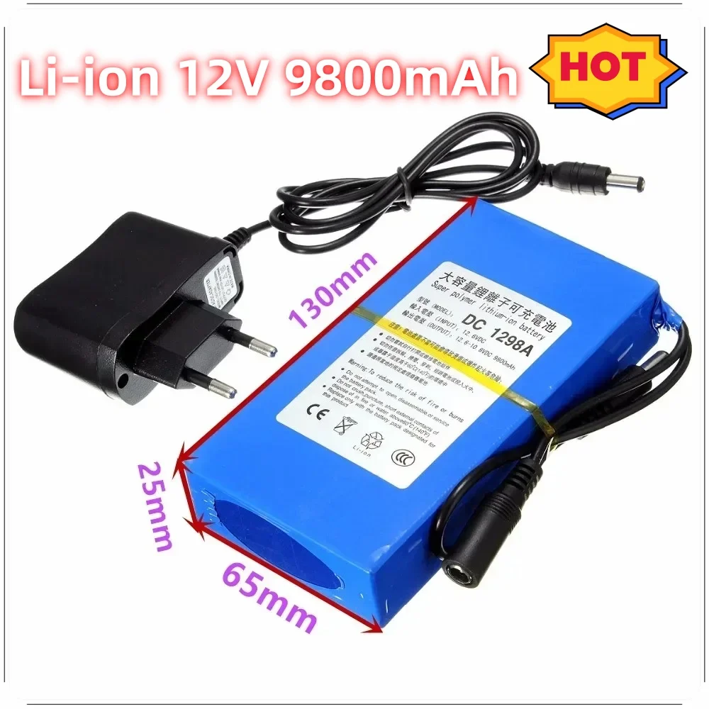 

New DC 12v 6800-20000 Mah Lithium Ion Rechargeable Battery, High Capacity Ac Power Charger with 4 Kinds of Traffic Development