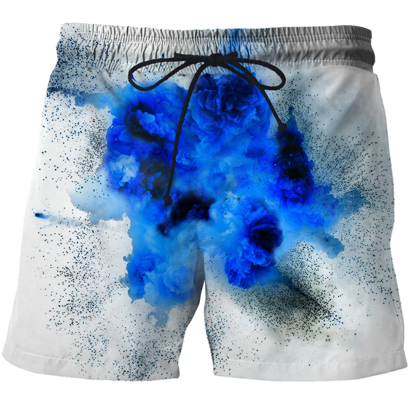 2022 Mens 3D printed beach shorts Speckled tie dye pattern loose shorts pants off white sports shorts high waist casual Swimsuit casual shorts Casual Shorts