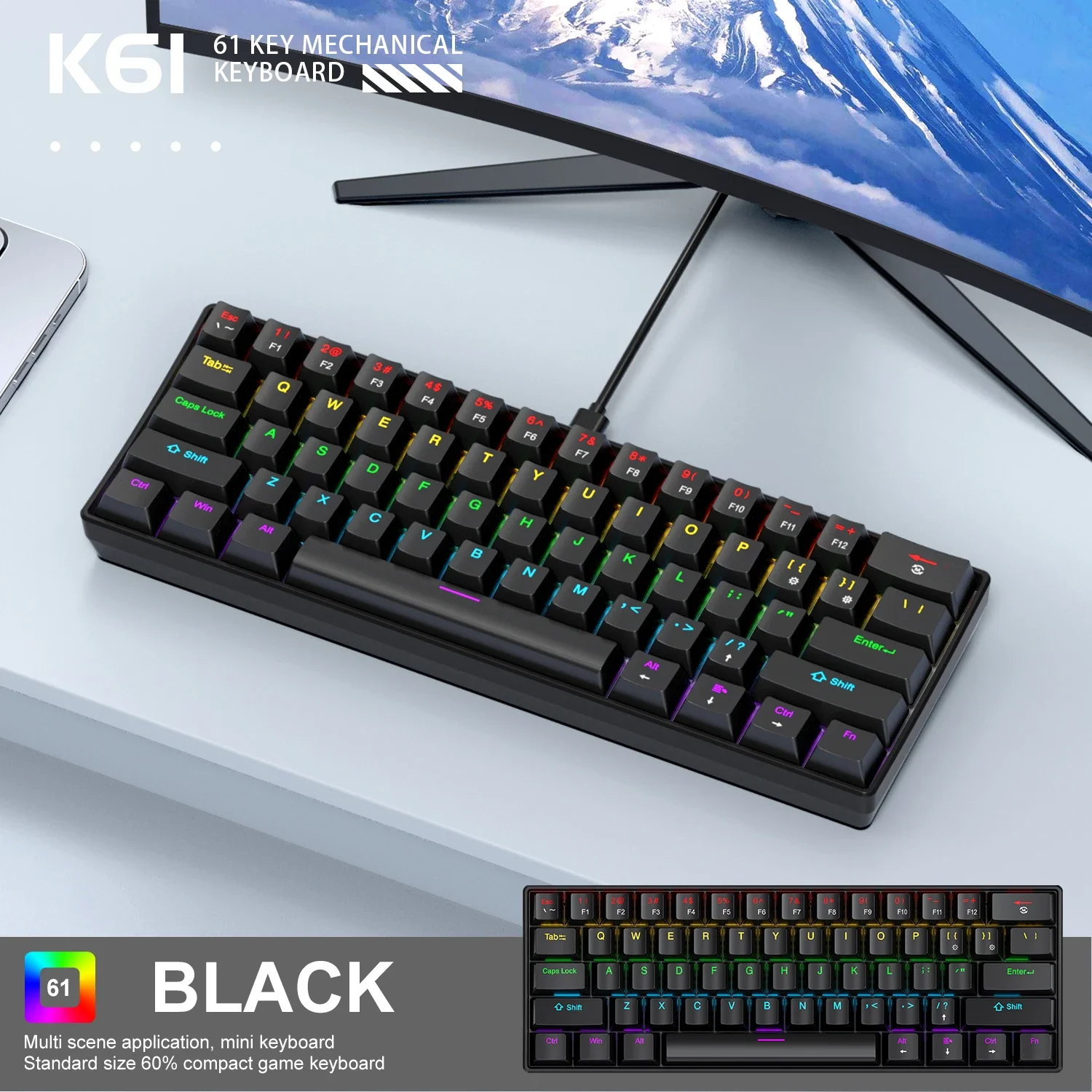K61 Black | Red Switch | CHINA