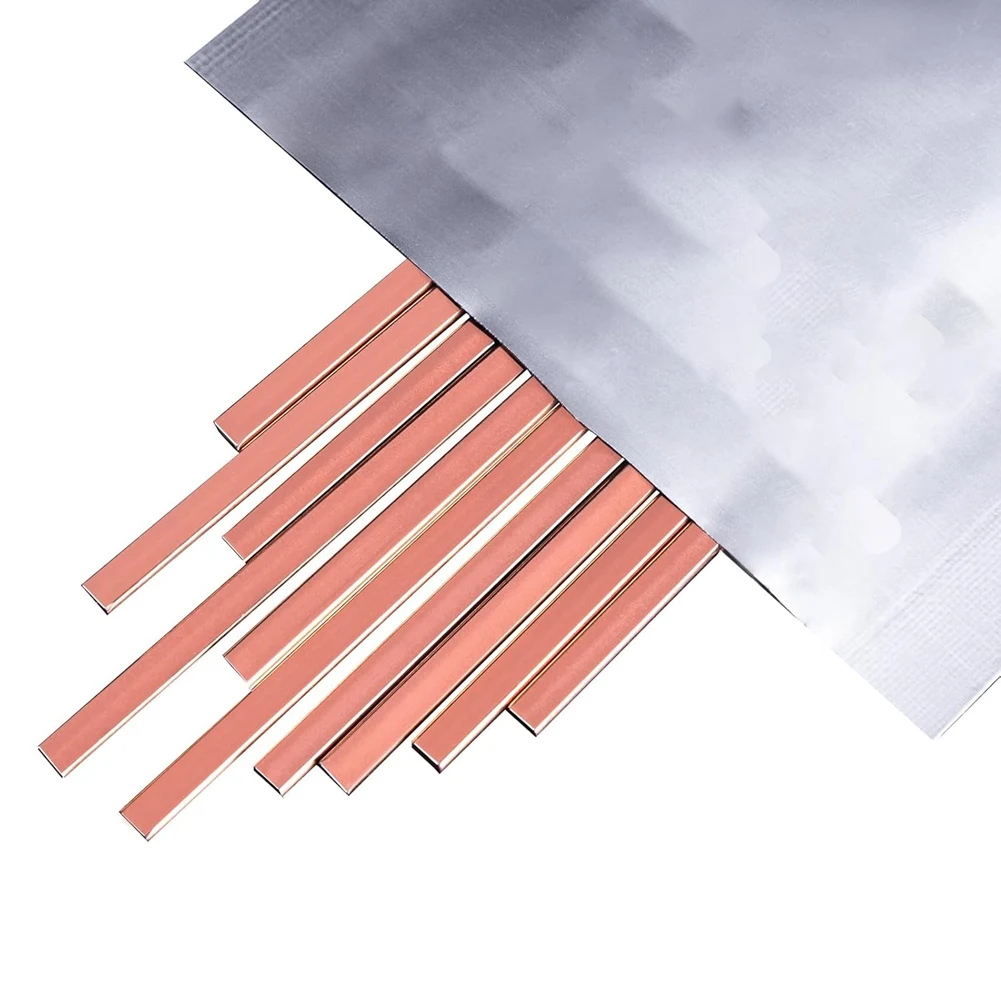 ABYP Bcup-5 HVAC, 에어컨, 냉장고용 구리 브레이징 막대 - 10개, 10인치 플랫 셀프 플럭싱 솔더