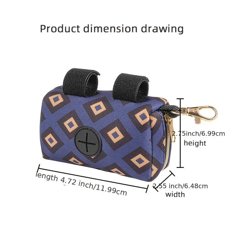 Dog Bag Holder Large Capacity Neoprene Waste Dispenser For Leash