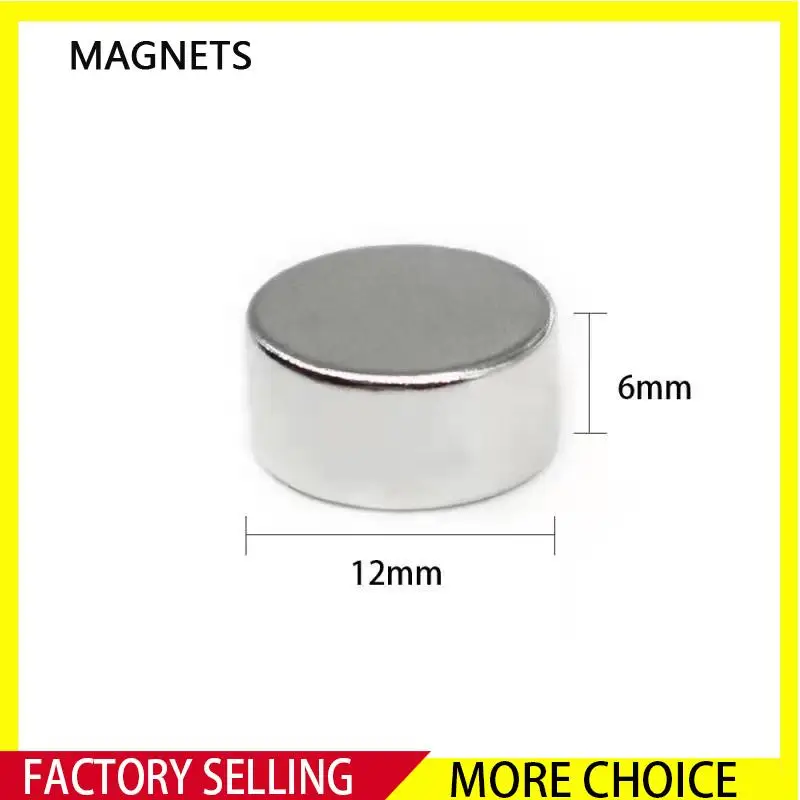 

5/10/20/30/50/80PCS 12x6 mm Disc Search Magnet Strong 12mm x 6mm Round NdFeB Magnets 12x6mm Permanent Magnets 12*6 mm N35