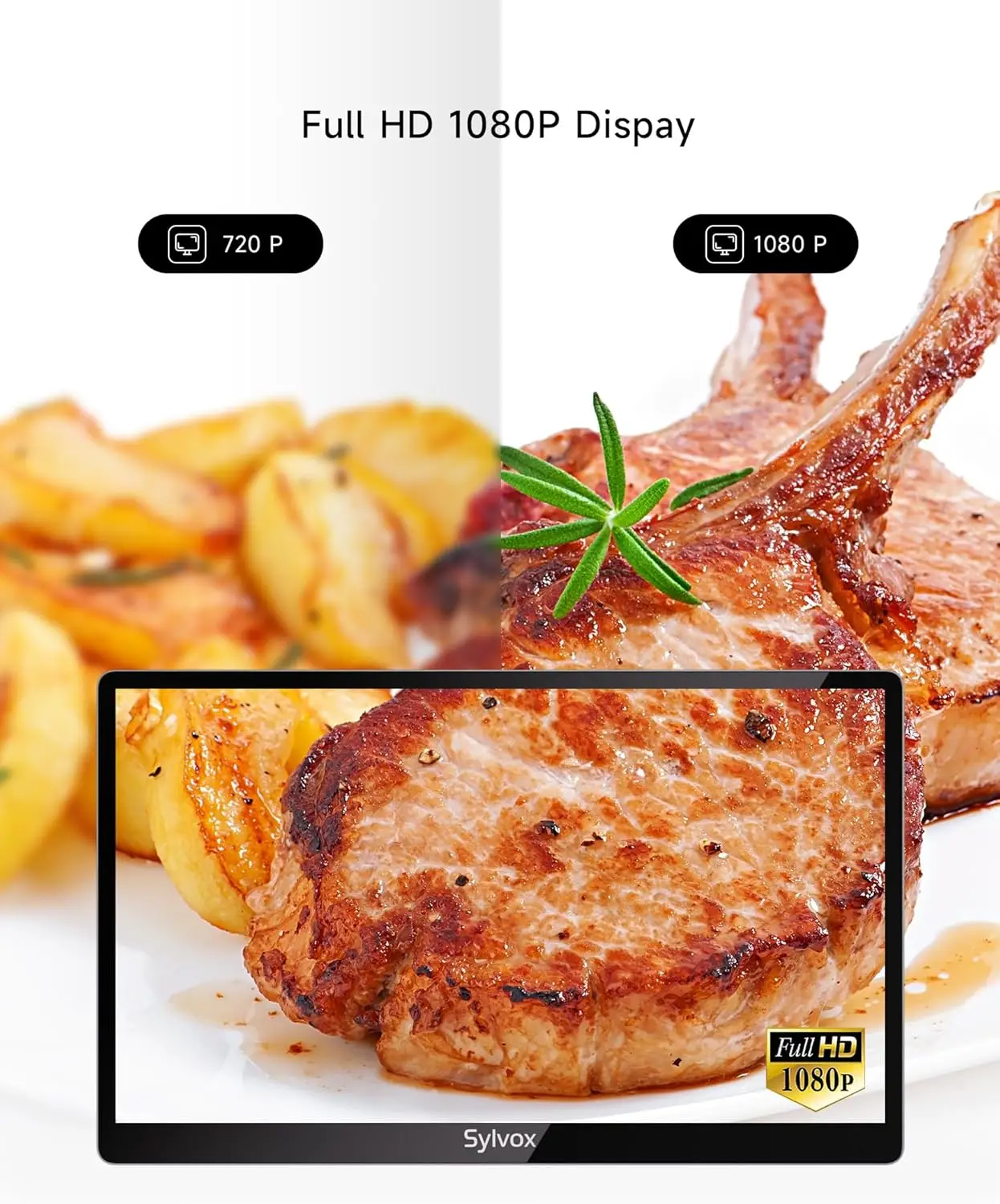 Kitchen TV, Small Smart TV for Kitchen, 15.6 inch 1080P Full HD Under Cabinet TVs, Google Smart Television with Voice Remote Con