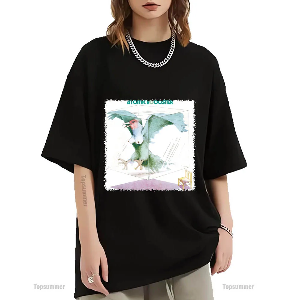 Atomic Rooster Album T-Shirt Atomic Rooster Tour T Shirt Teens Trendy Streetwear Magliette Oversize Boy Girl Graphic Print Tees
