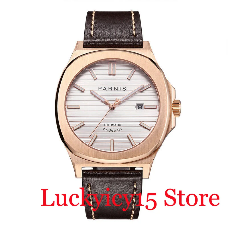 

Мужские автоматические квадратные часы PARNIS 44 мм 21Jewels MIYOTA8215 MINGZHU2813 Move men t с белым/черным/синим циферблатом и искусственным кристаллом