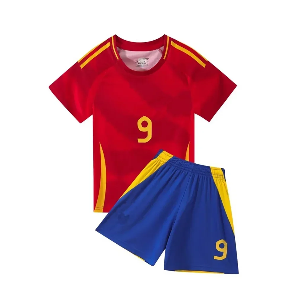 children's sport set boy girl Spain Fans shirt Training wear men and kids games soccer kits Leisure Uniforms