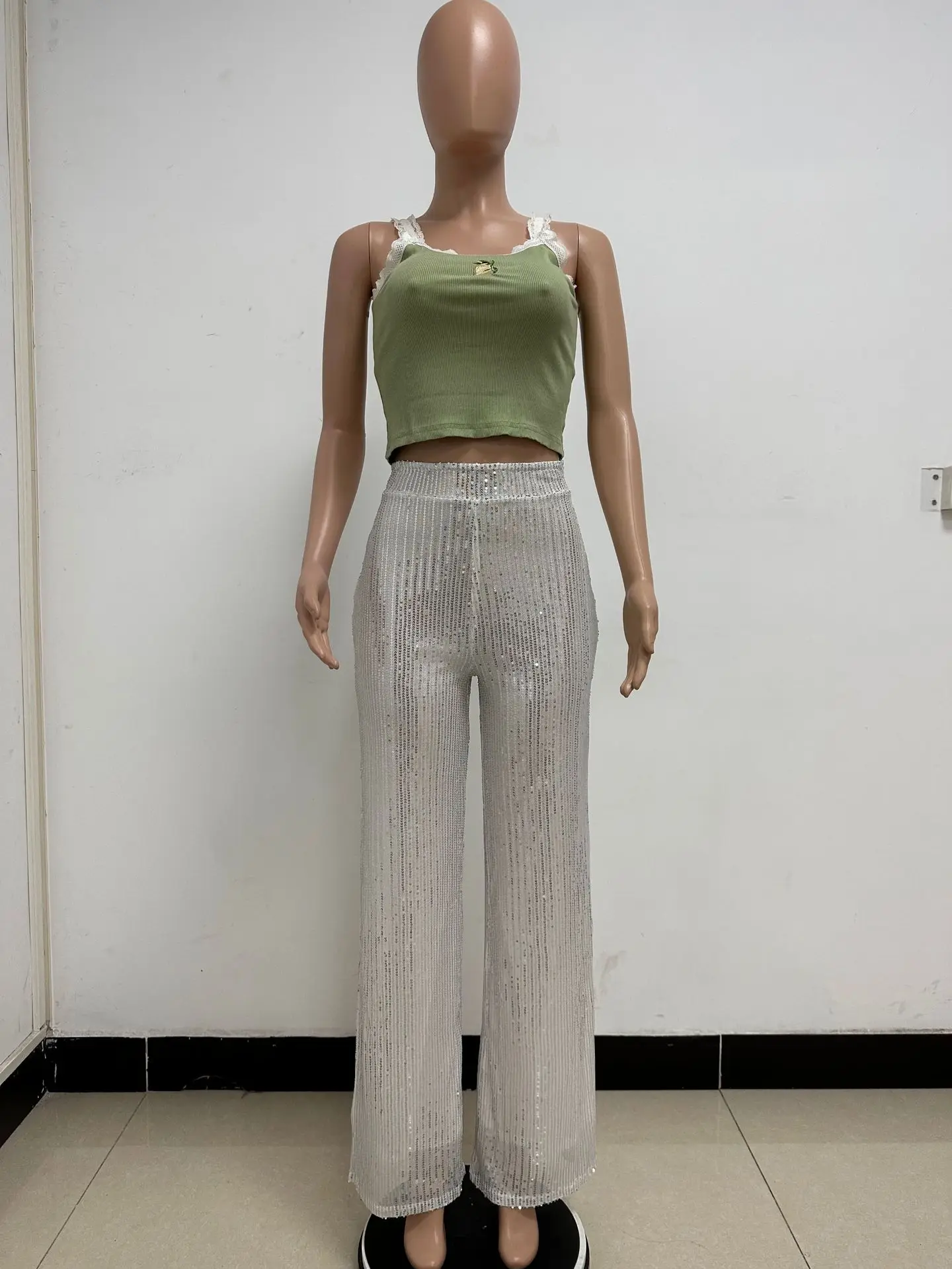 High Waisted Glitter Pants for Women 2023 Spring Summer High Waisted Glitter Pants for Women 2023 Spring Summer