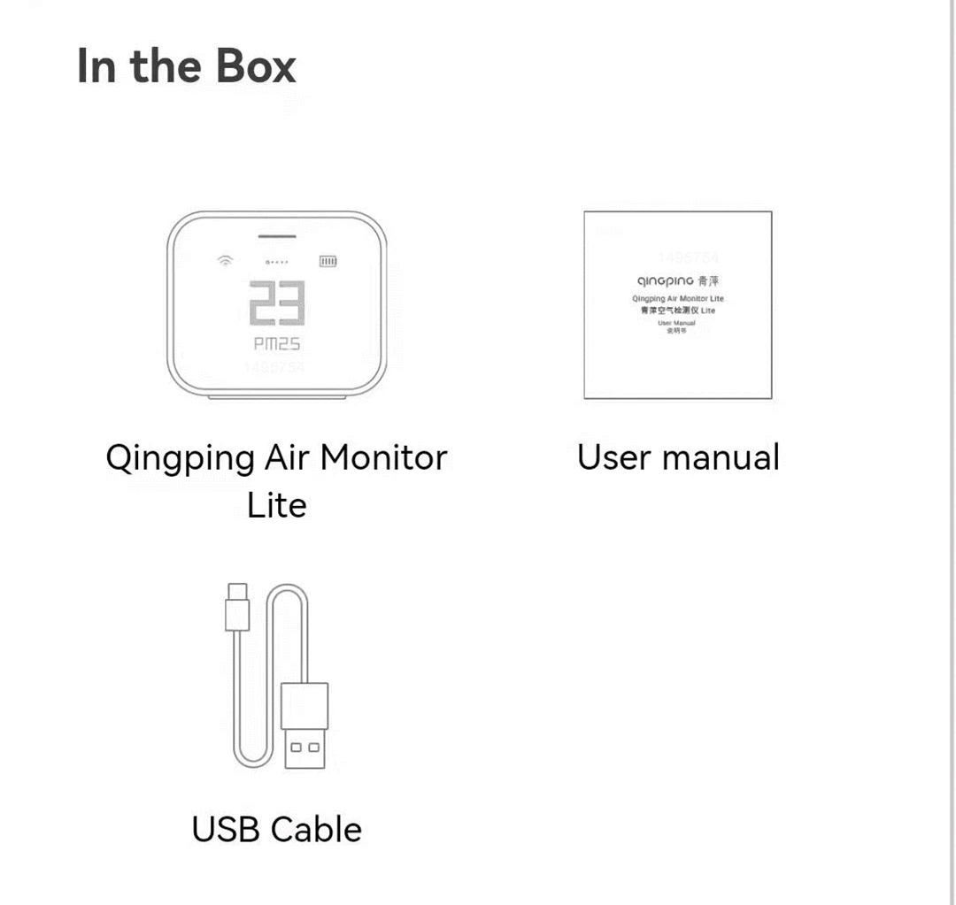 Xiaomi Qingping Air Detector Lite Retina Touch Screen CO2 PM2.5 PM10 Temperature Humidity Monitor Work Mihome App Apple Homekit