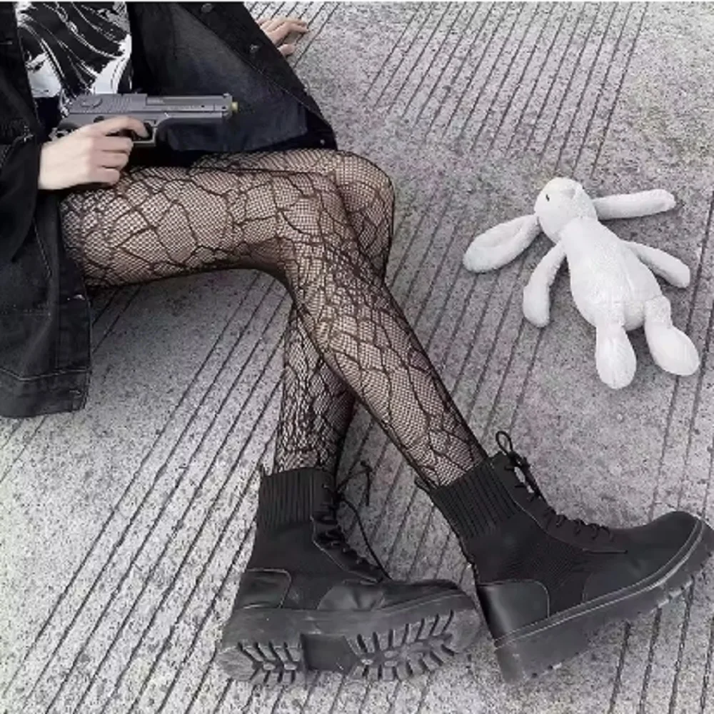 Fishnet Stockings Daily Fishnet Stockings Lace Patterned Tights High Waist Pantyhose For Women Halloween New Year