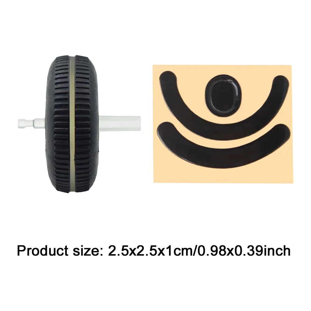 Mouse Pointing Wheel+Anti-Slip Foot Pads Plastic Scroll Rolling Wheel Pulley Feet Pads Replacement For Logitech G403/G603/G703