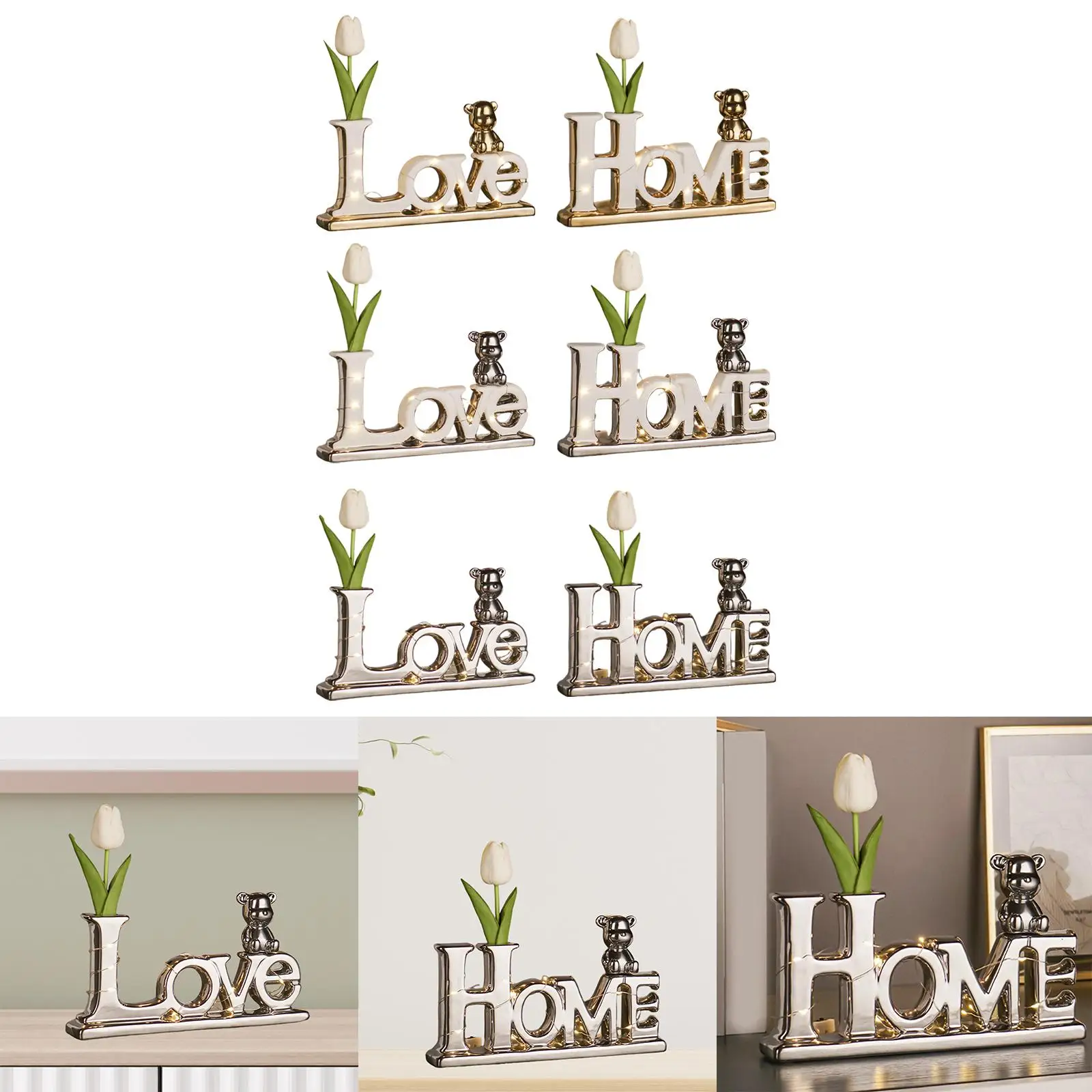 Word Signs for Home Decor Table Word Decor for Shelves Block Letters Sign for Home Entrance