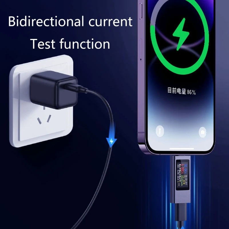 

KWS2302C Charging Detector Portable Charging Tool Lightweight Charging Checker Protect Your Phone Battery for Drop Shipping