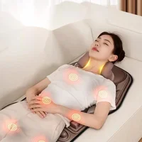 Electric Neck Massager Pillow With Airbag Kneading Vibration Heating Therapy For Home Car Seat Cushion Back Pain Relief