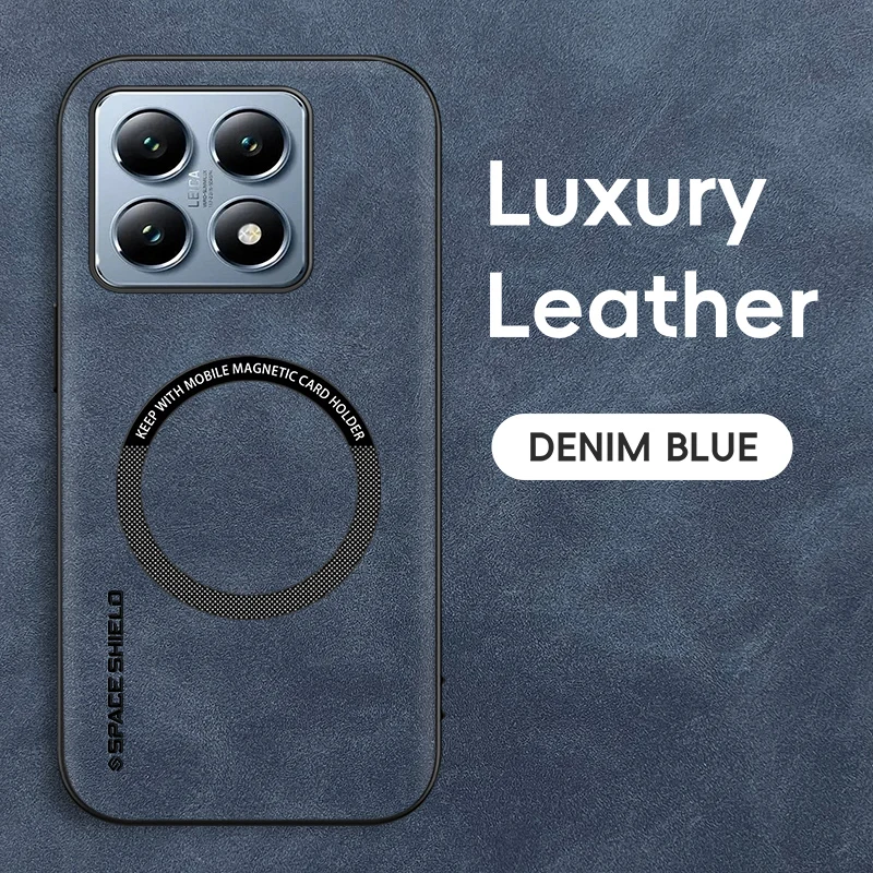 Magnetic Retro Leather Soft Wireless Charging Phone Case Cover