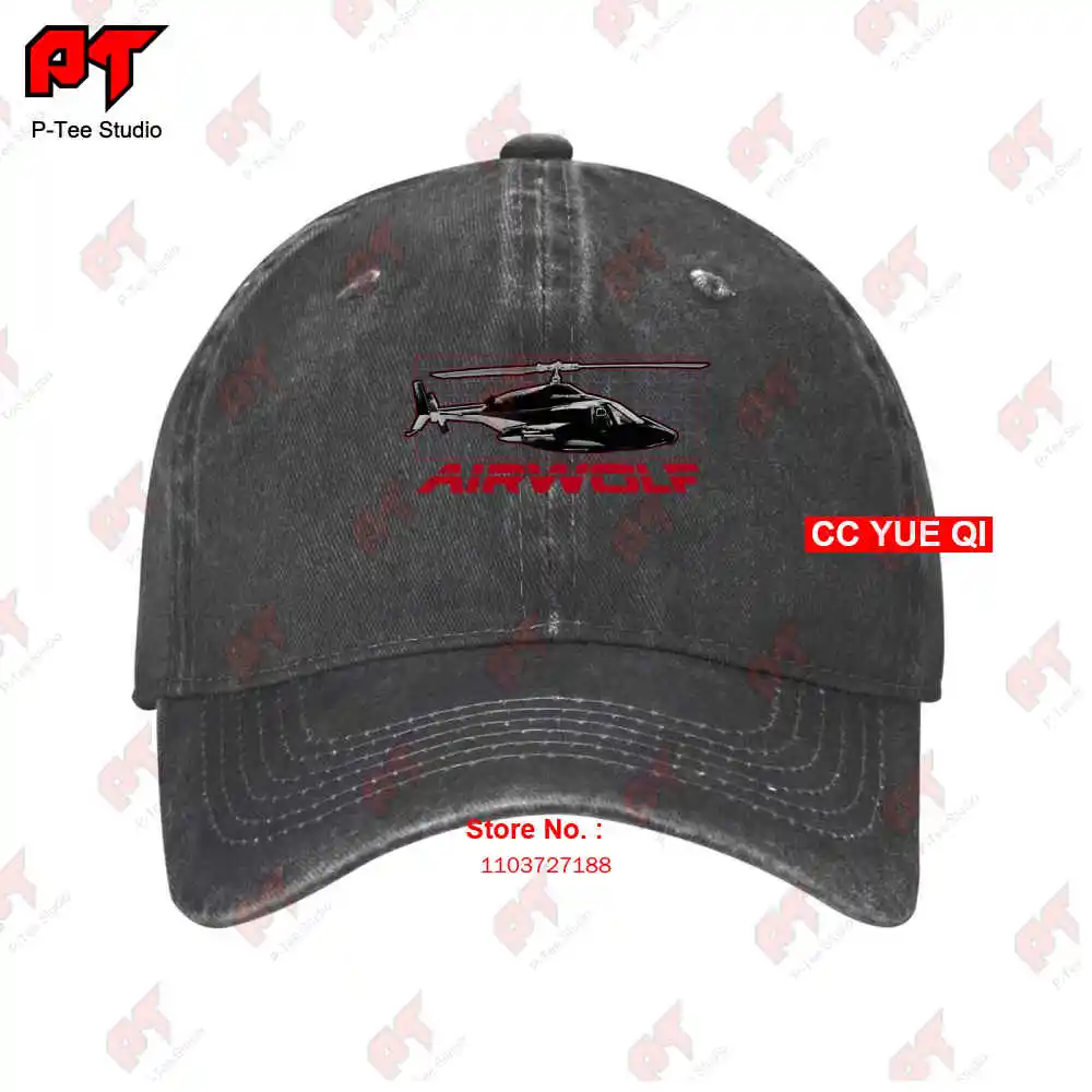Airwolf Helicopter Grid Baseball Caps Truck Cap 3I2M