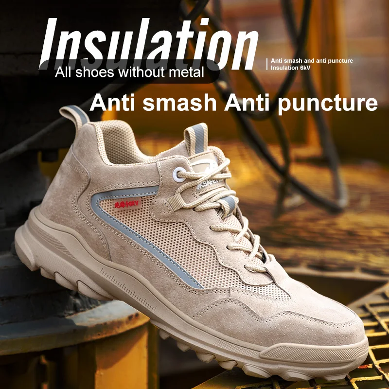 

Work Sneakers Men Indestructible Steel Toe Work Shoes Safety Boot Men Shoes 6kv Insulation Electrician Working Shoes For Men