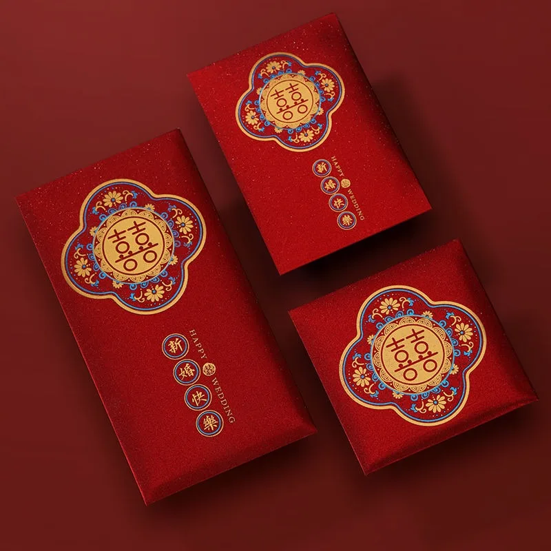 

30Pcs Traditional Wedding Red Envelopes Lucky Money Bag Chinese Red Envelopes Gold Printing Red Pocket Spring Festival Wedding