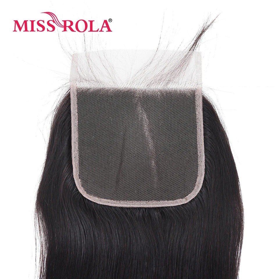 Miss Rola Hair Brazilian 5X5 ＆ 6X6 Straight Lace Frontal Closures Human Hair Lace Closure Remy Light Brown