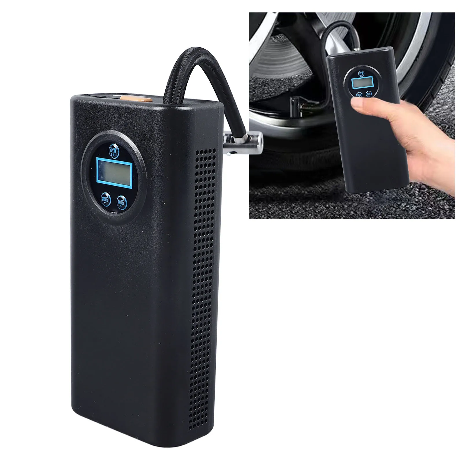 

Car Cordless Air Pump Portable Electric Tire Inflator Pump Automatic High Pressure Flushing For Power Banks Bicycles