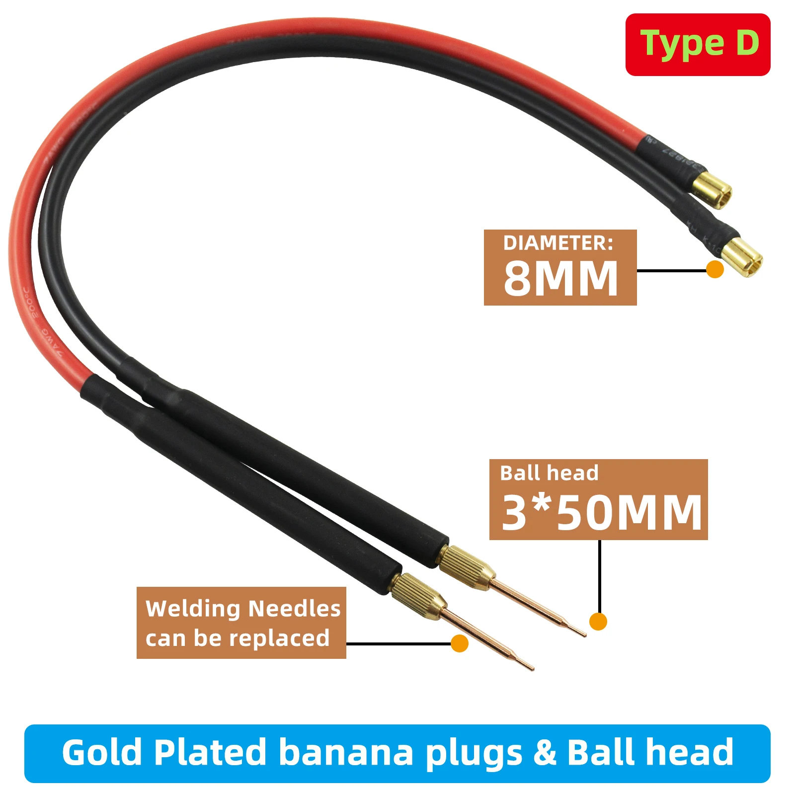 Punkts chweiß stift 7aw 40cm Schweißer Maschinen zubehör für DIY Batterie DIY Lithium Batterie Punkts chweiß stift kann Spitze ersetzt werden – Detail 8