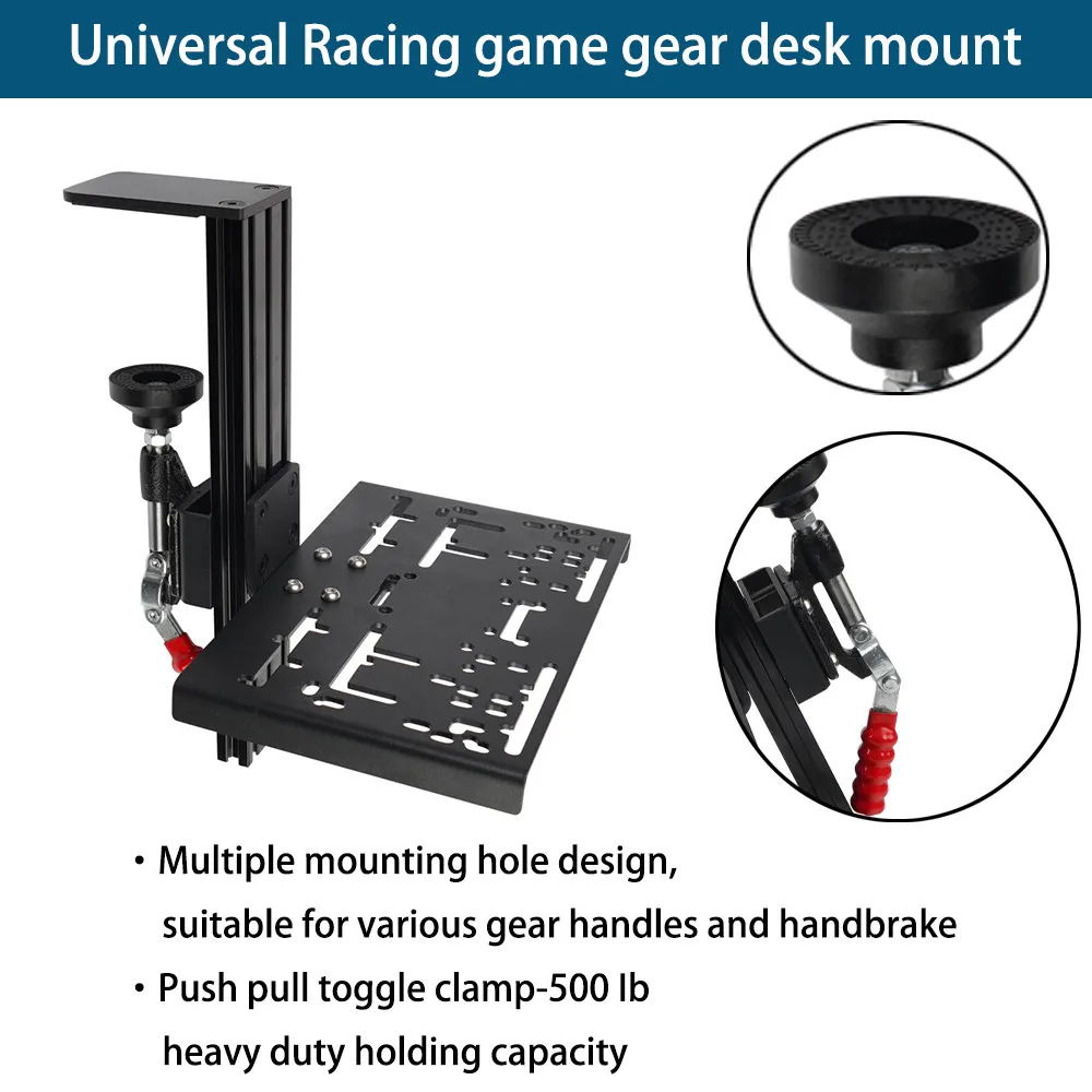 Racing Gear Shifter Universal Desk Mounted Desktop Fixture Simulation Racing Game Bracket for Logitech G Driving Force Shifter Thrustmaster TH8A&TSS