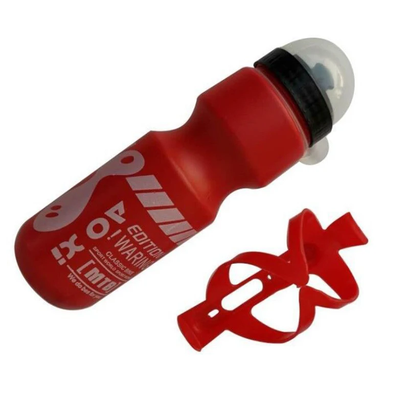 Bike Water Bottle 750 Ml Lightweight Outdoor Gym Sports Portable with Rack