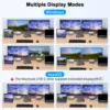 4K/1080P@60Hz USB C Dual Monitor KVM Switch for 2 Laptop Sharing 2 Monitor and 10Gbps 4 USB3.0 Devices, 100W PD for 2 Laptop 4