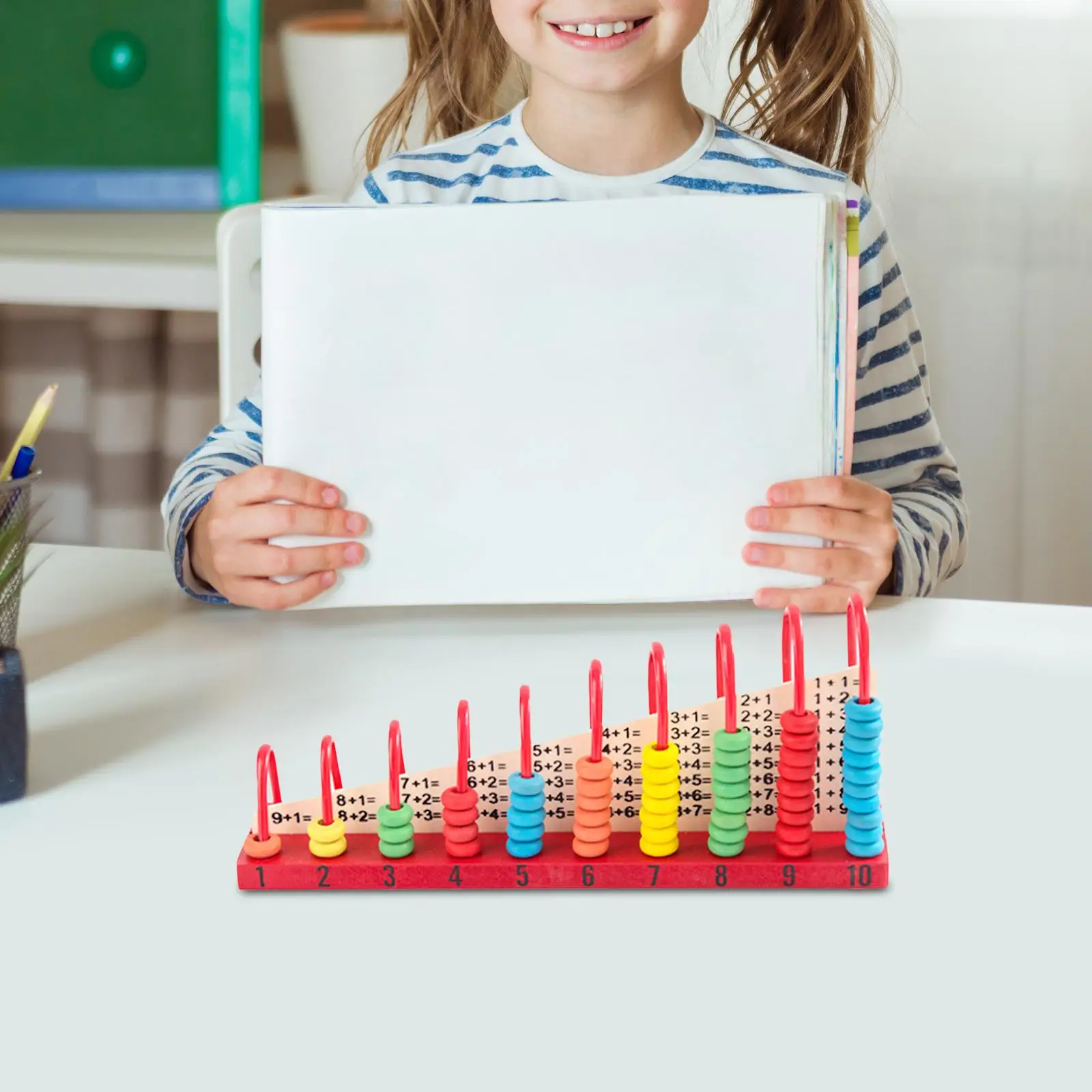 Add Subtract Abacus Colorful Activity Games Early Learning Math Teaching Tool for Kindergarten Kids Baby Toddlers Boys Girls