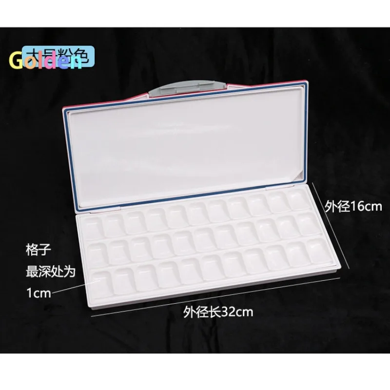 안전한 뚜껑이 있는 수채화 팔레트 - 예술가를 위한 방습 접이식 혼합 트레이