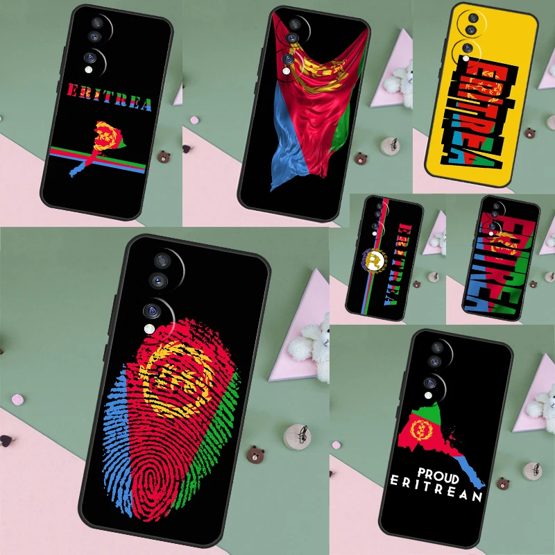 Eritrea Flag Coque Back Case Per Honor X8A X9A X7A X6A 10 50 70 90 Lite X7 X8 X9 8X Magic 4 Lite 5 Pro