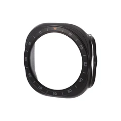 Premium Protective Hard PC Bumper Case with Tempered Glass Screen for Smartwatch - 47mm Cover Accessories (Black Orange Grey)