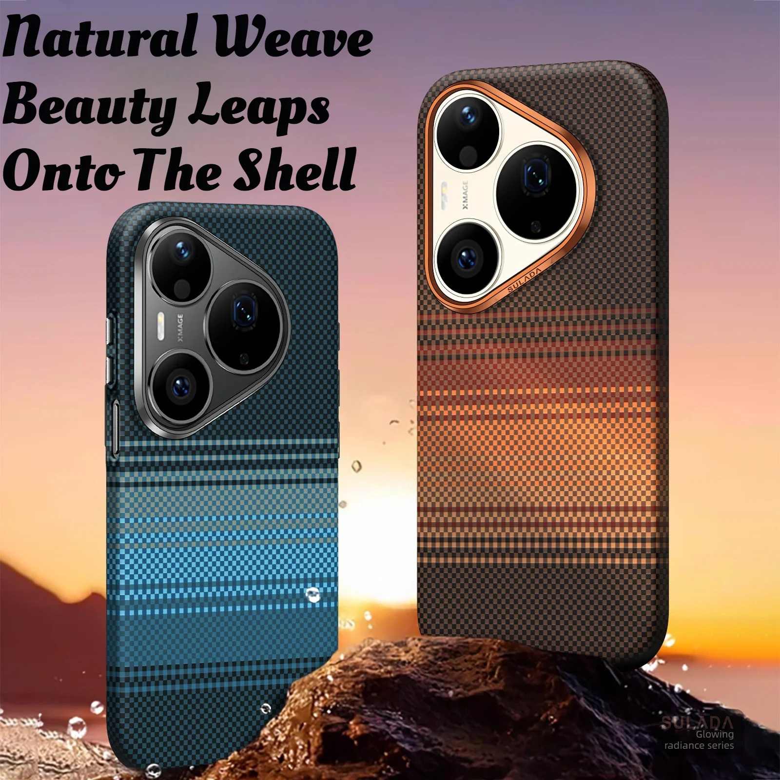Ultra Strong Carbon Fiber Pattern Case with Magnetic Charging for Business Professionals